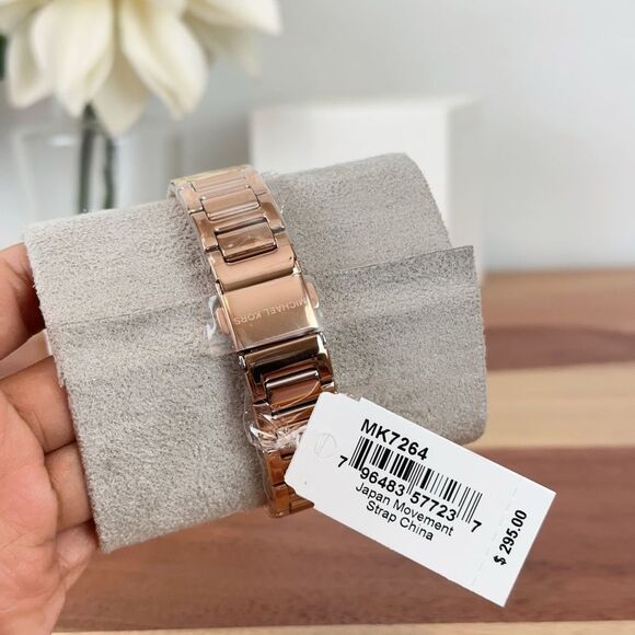 NWT Michael Kors Alex Rose Gold-Tone Stainless Steel Watch - Picture 3 of 7